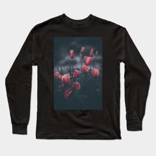 California poppies pink filters Long Sleeve T-Shirt